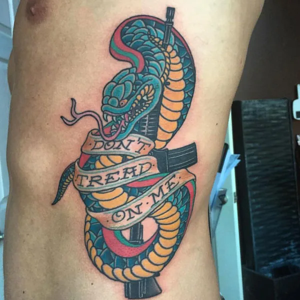 Don't tread on me tattoo 26