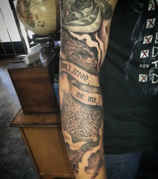Don't tread on me tattoo 29
