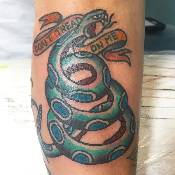 Don't tread on me tattoo 30