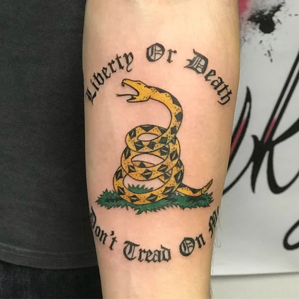 Don't tread on me tattoo 33