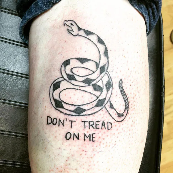 Don't tread on me tattoo 36