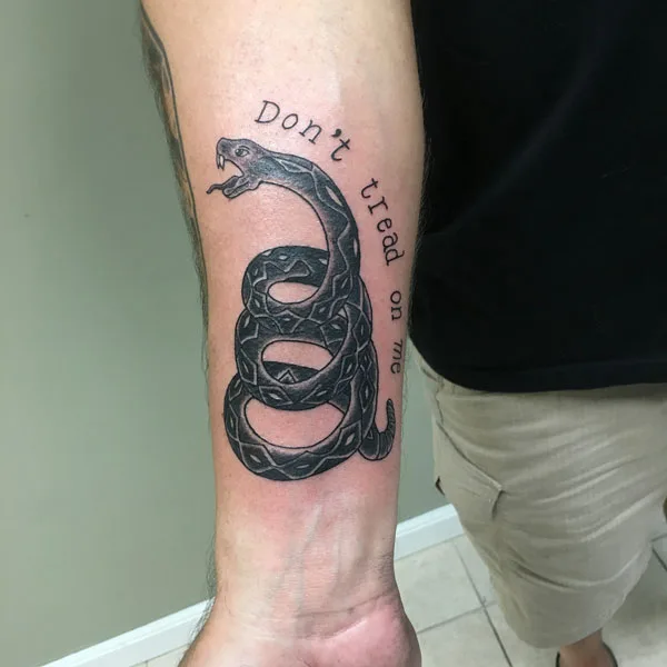 Don't tread on me tattoo 37