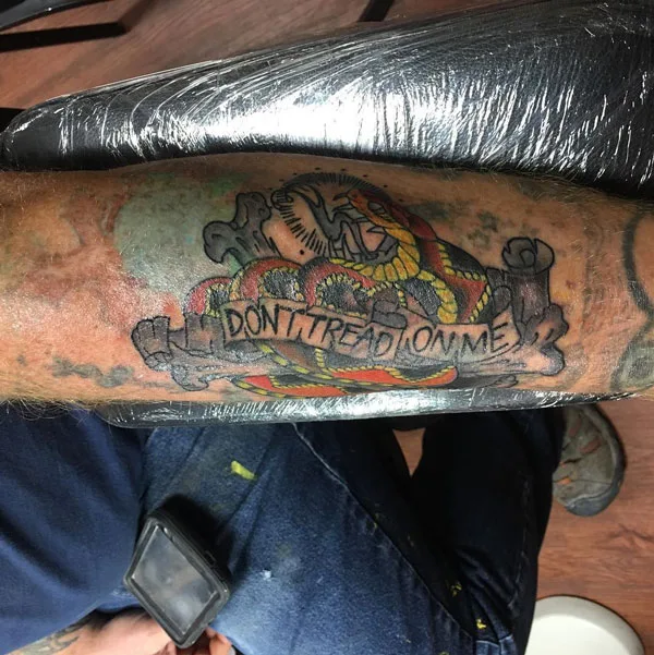 Don't tread on me tattoo 38