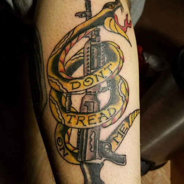 Don't tread on me tattoo 39