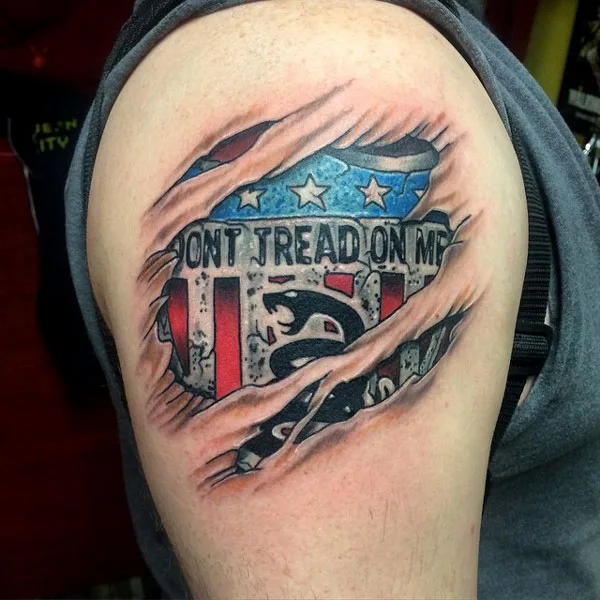Don't tread on me tattoo 4