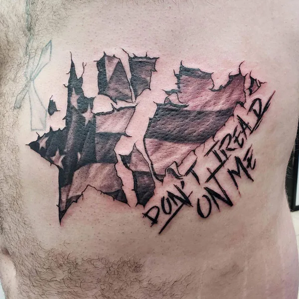 Don't tread on me tattoo 40