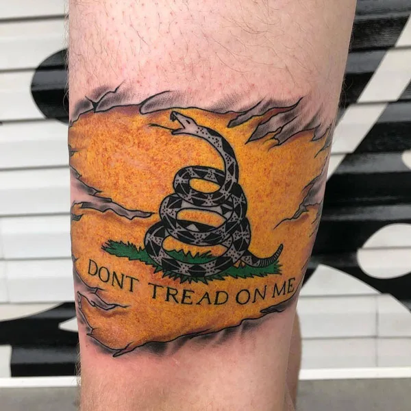 Don't tread on me tattoo 42