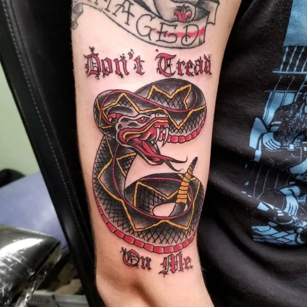 Don't tread on me tattoo 44