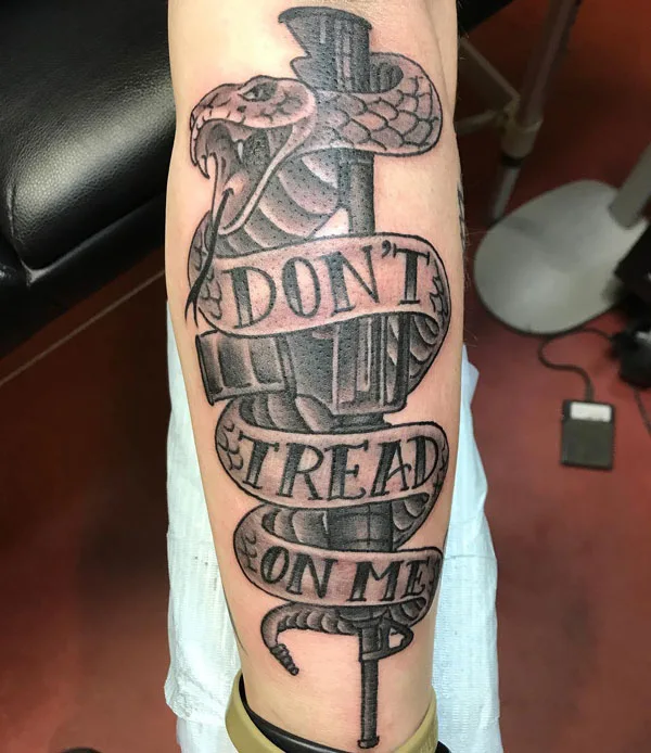 Don't tread on me tattoo 47
