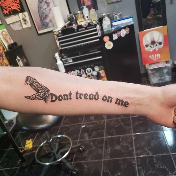 Don't tread on me tattoo 52
