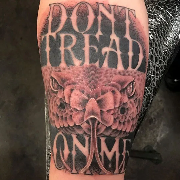 Don't tread on me tattoo 54