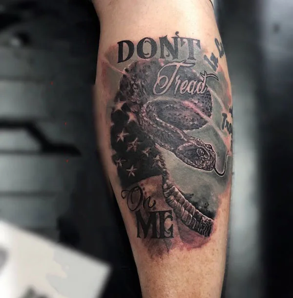 Don't tread on me tattoo 55