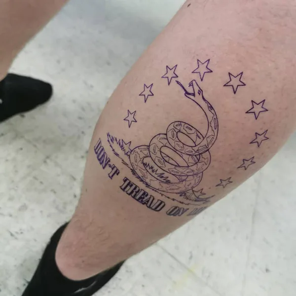 Don't tread on me tattoo 57
