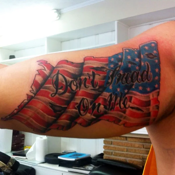 Don't tread on me tattoo 6