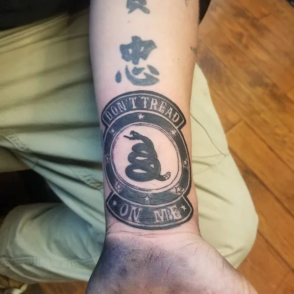 Don't tread on me tattoo 62