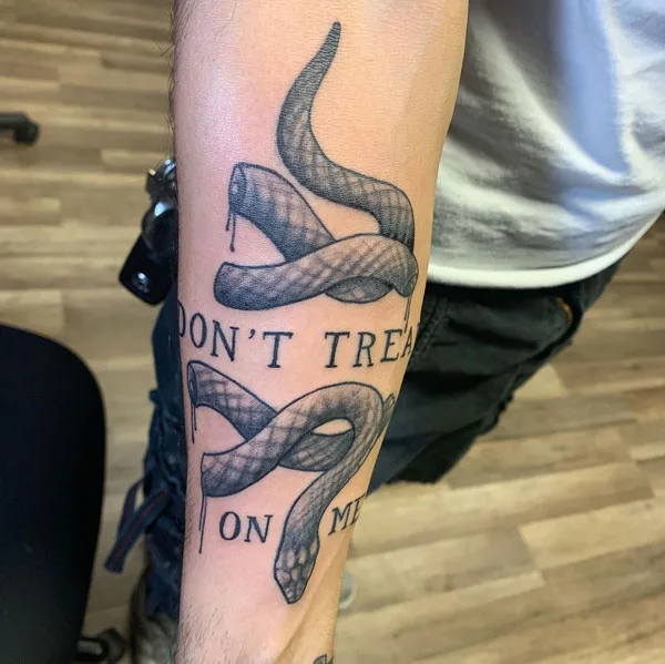 Don't tread on me tattoo 63