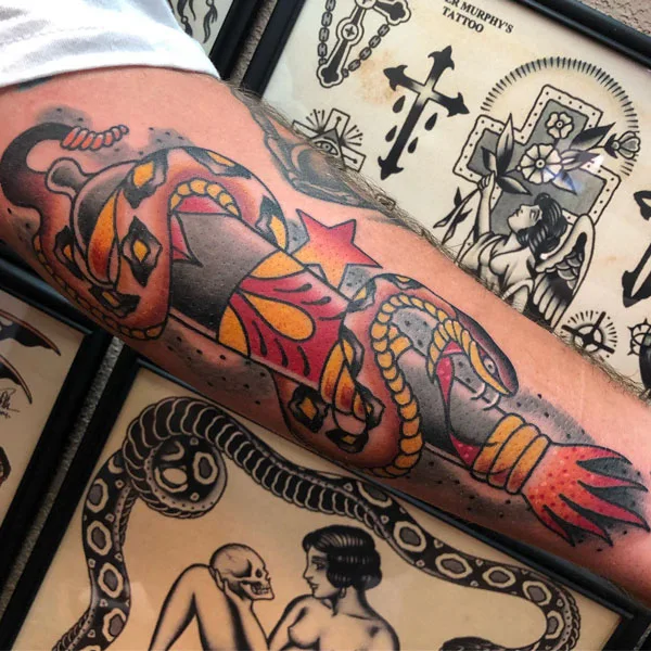 Don't tread on me tattoo 64