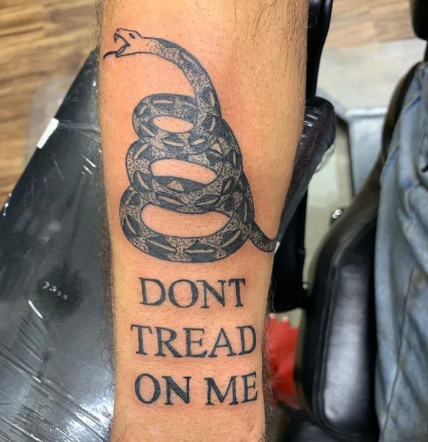 Don't tread on me tattoo 66