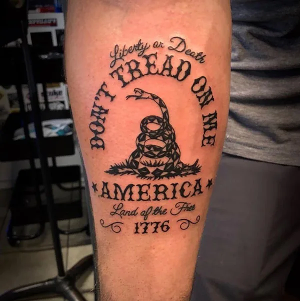 Don't tread on me tattoo 68
