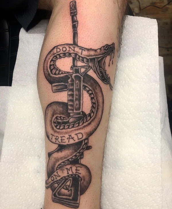 Don't tread on me tattoo 70