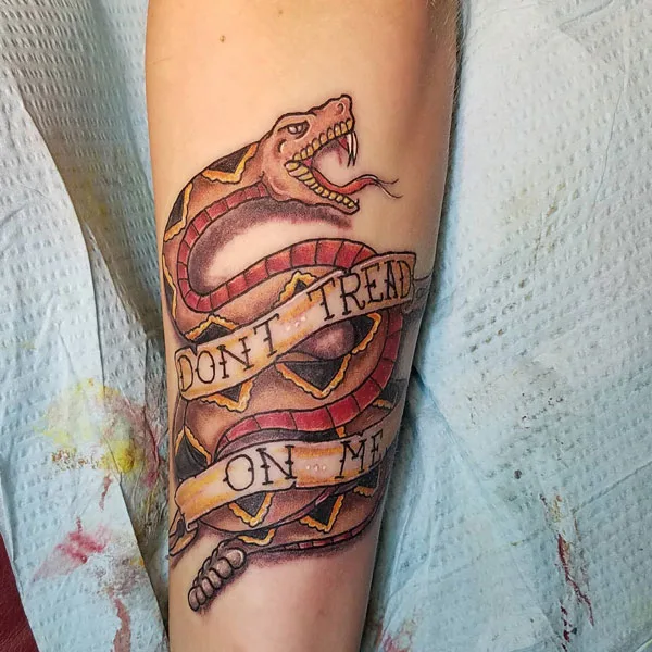 Don't tread on me tattoo 73