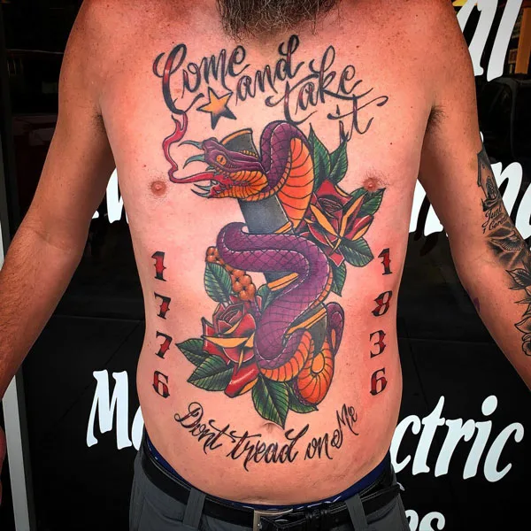 Don't tread on me tattoo 74
