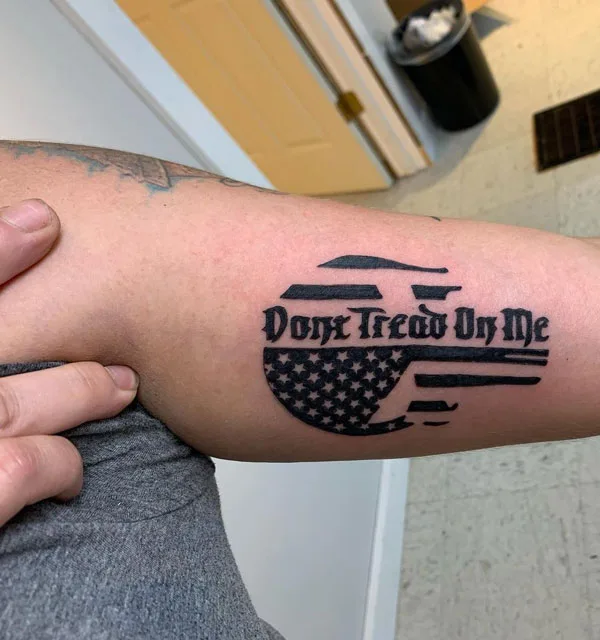 Don't tread on me tattoo 75