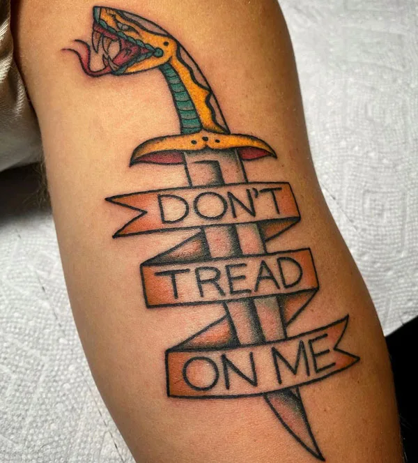Don't tread on me tattoo 78