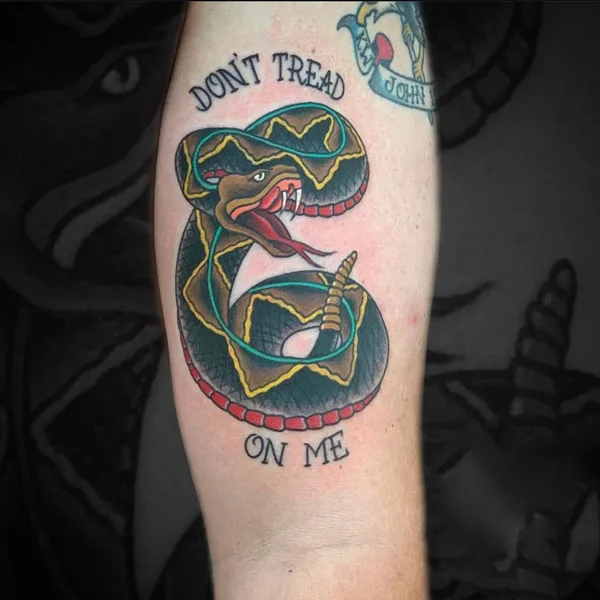 Don't tread on me tattoo 79