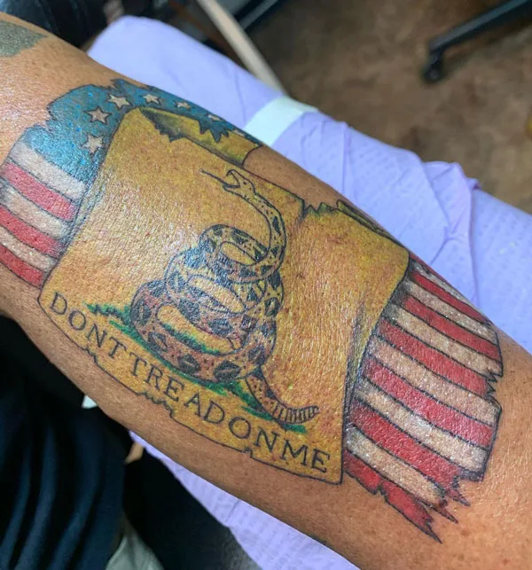 Don't tread on me tattoo 84