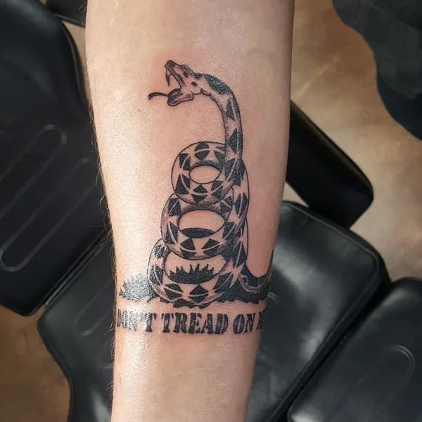 Don't tread on me tattoo 9