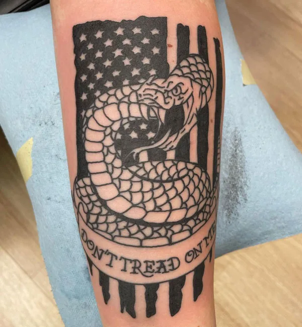 Don't tread on me tattoo 90