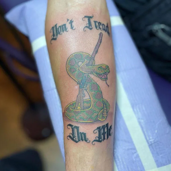 Don't tread on me tattoo 92