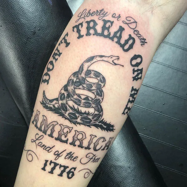 Don't tread on me tattoo 96
