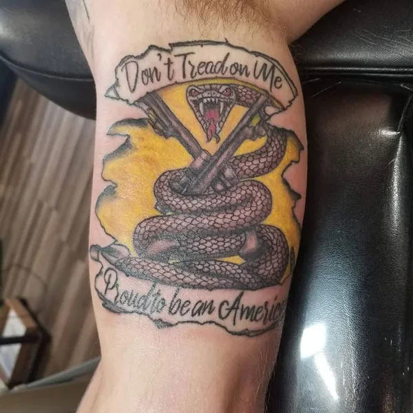 Don't tread on me tattoo 97