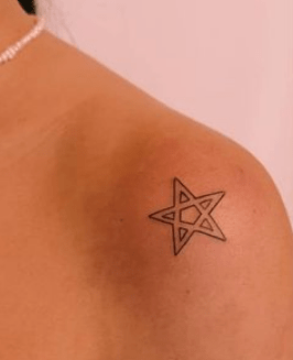 Double-lined Star Tattoo Double-lined Star Tattoo