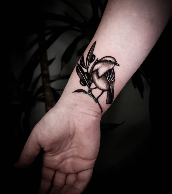 Dove With Olive Branch Tattoo 1