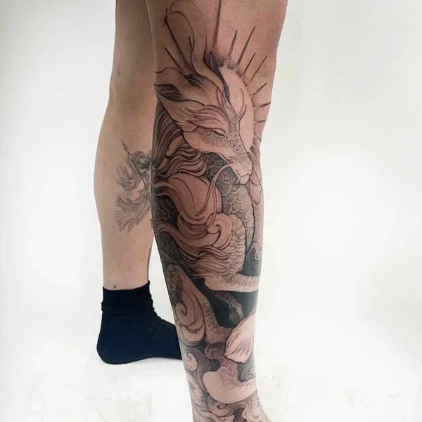 Dragon Calf Tattoo