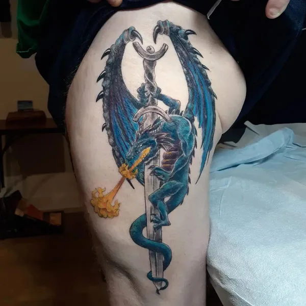 Dragon Sword Tattoo