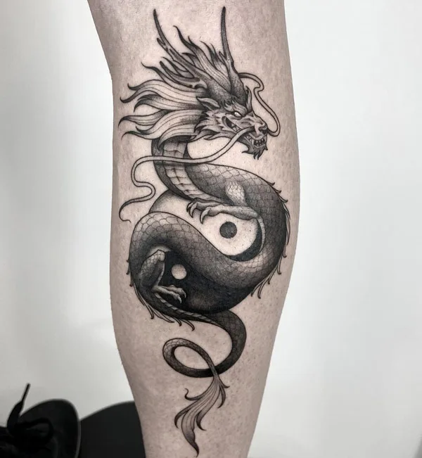 Dragon Yin Yang Tattoo 1