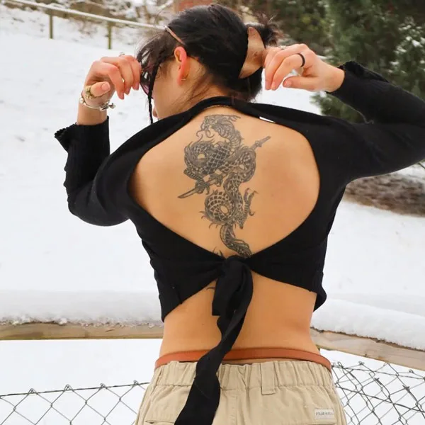 Dragon back tattoos female