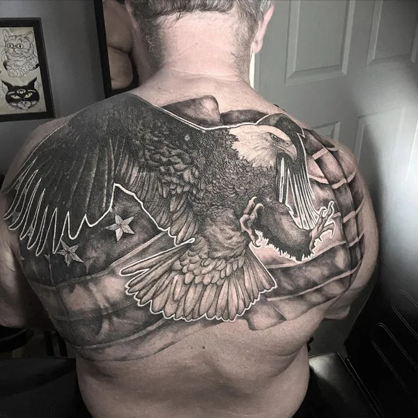 Eagle Tattoo on the Back 1