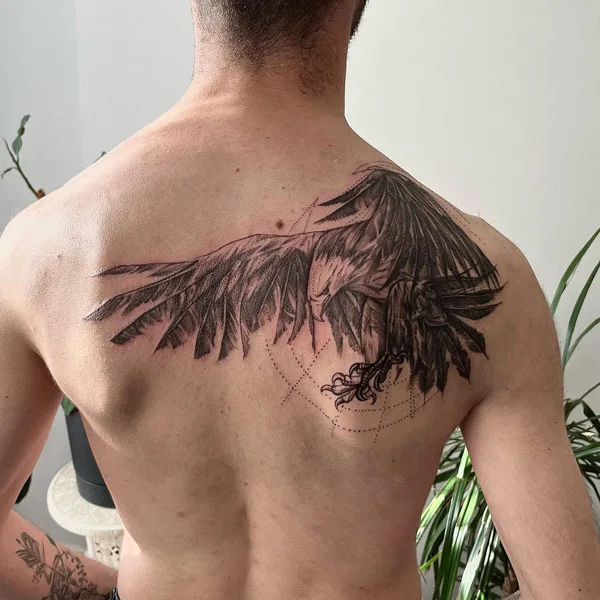 Eagle Tattoo on the Back 2
