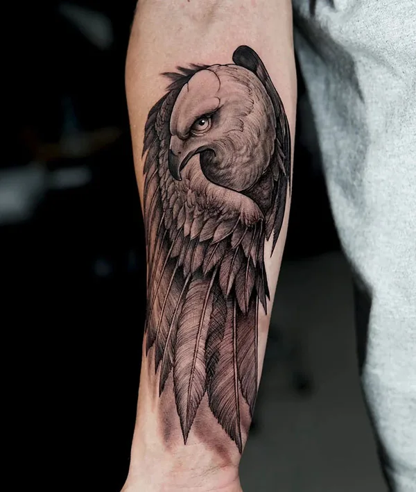 Eagle Tattoo on the Forearm 1