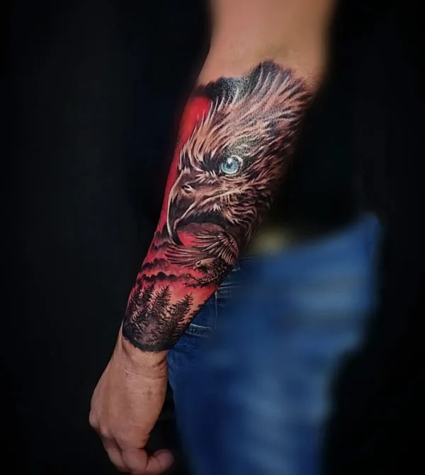 Eagle Tattoo on the Forearm 2