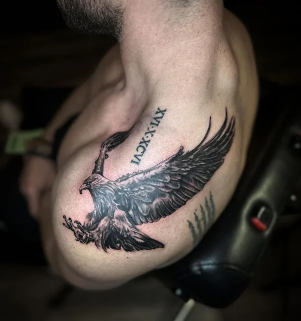 Eagle Tattoo on the Shoulder 1