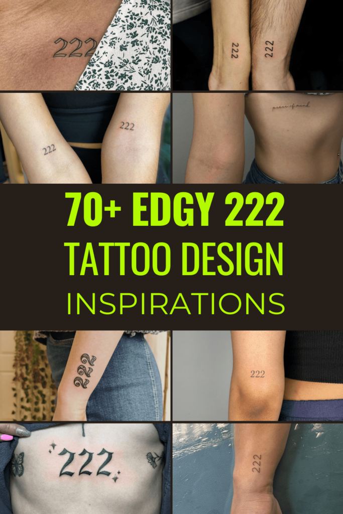 Edgy 222 tattoo design inspirations for bold statements edgy edge