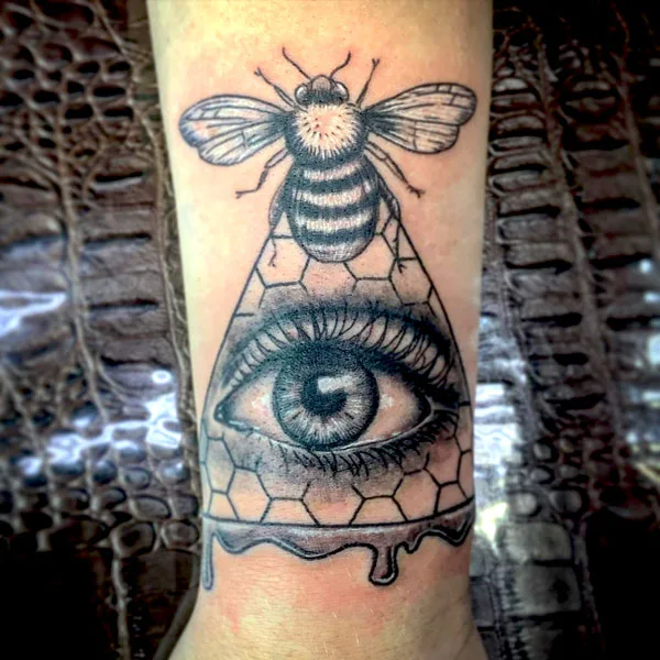 Egyptian bee tattoo