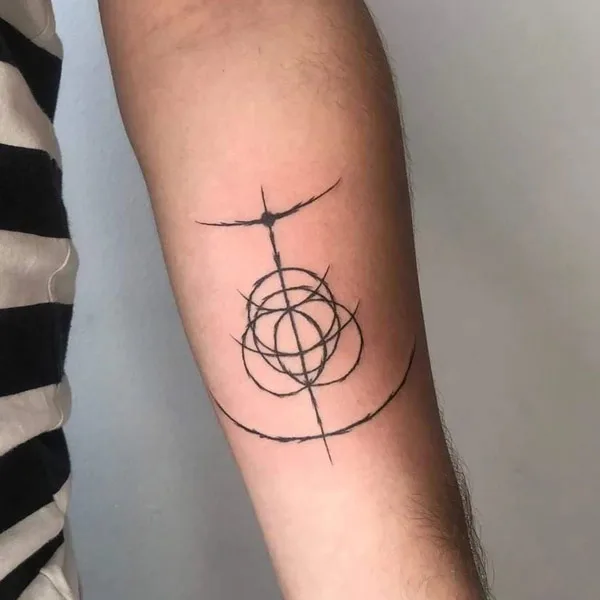 Elden Ring Fine Line Tattoo