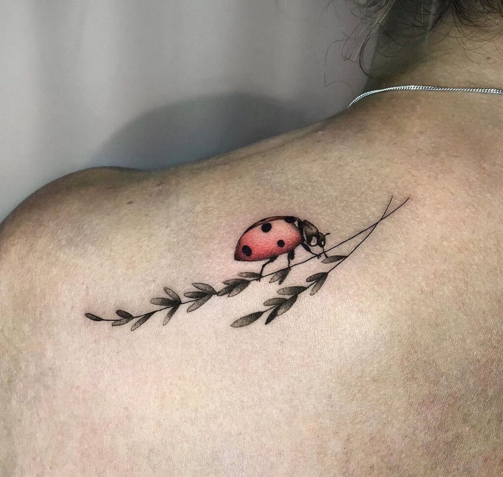 Elegant Ladybug Tattoo Ideas For Shoulder